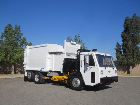 2011 Crane Carrier CNG with Curbtender 22yd Automated Side Loader Refuse Truck